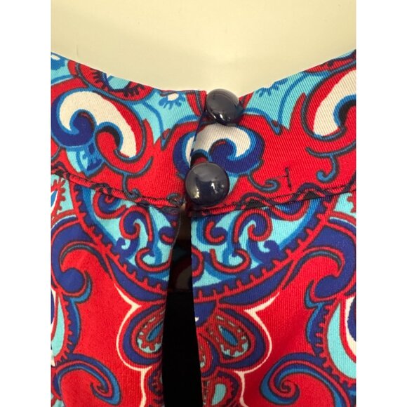 INC International Concepts Navy Multicolor Small Sleeveless Shift Dress - Picture 8 of 11